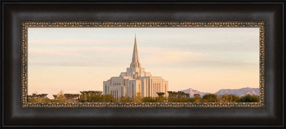 Gilbert Temple - Mountain Wide Panoramic by Robert A Boyd