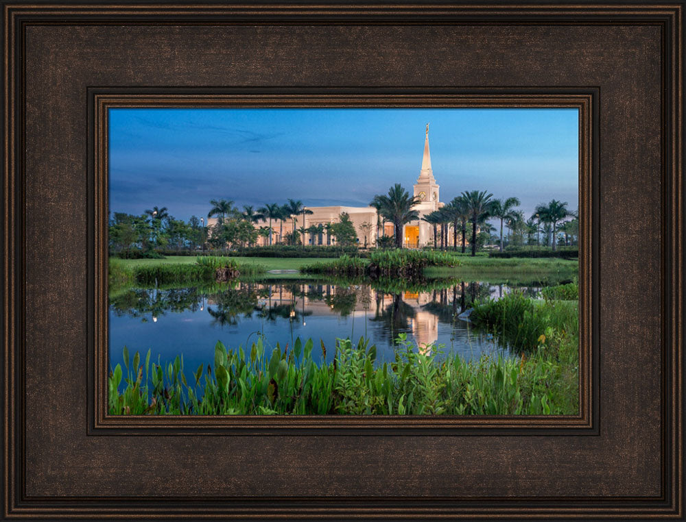 Fort Lauderdale Temple - Evening Stroll by Robert A Boyd