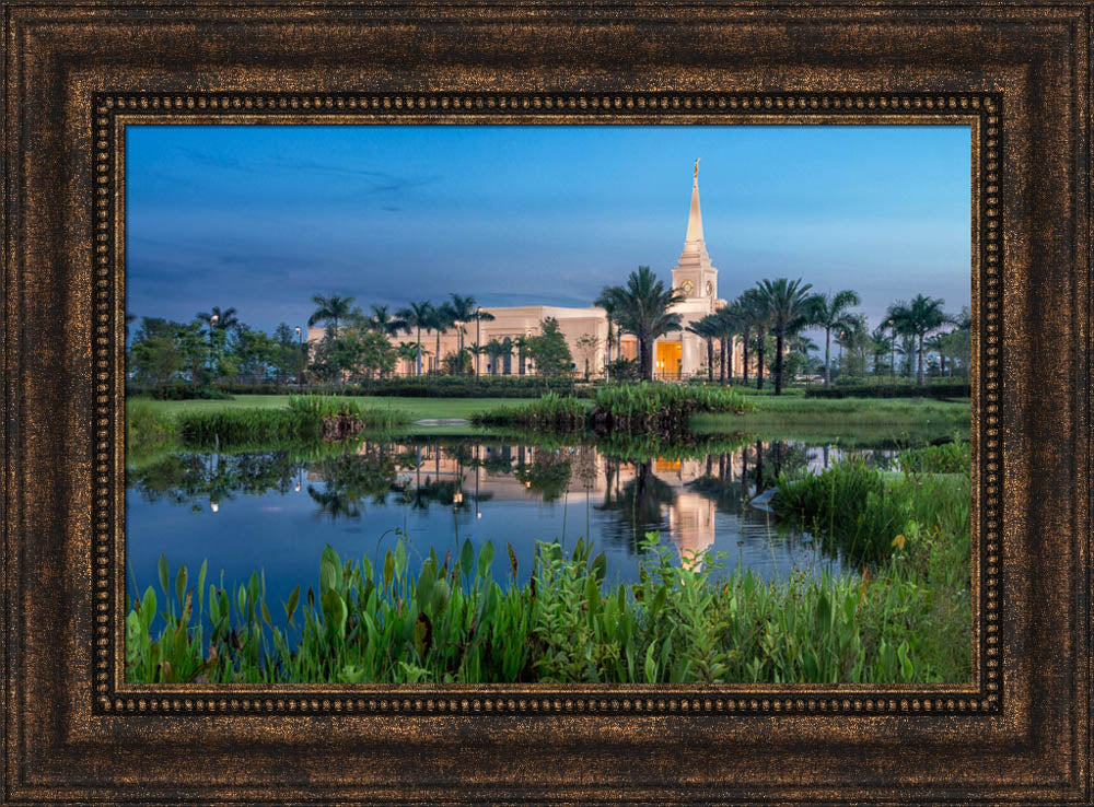 Fort Lauderdale Temple - Evening Stroll by Robert A Boyd