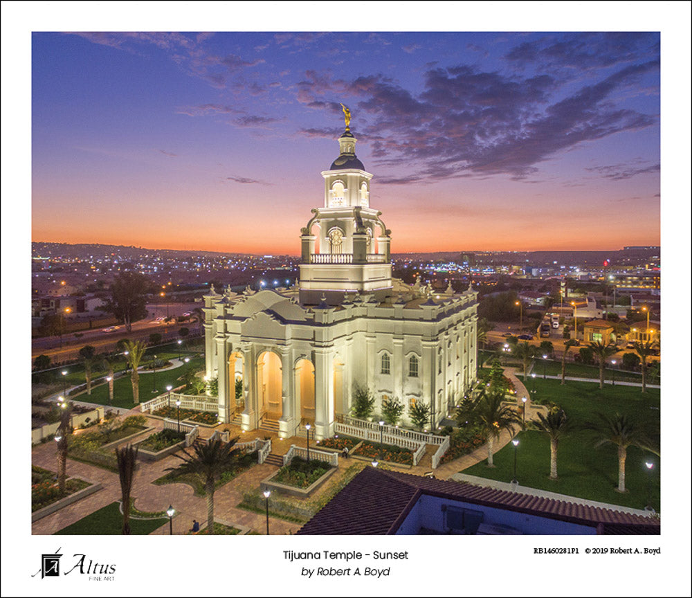 Tijuana Temple - Sunset by Robert A Boyd | Altus Fine Art