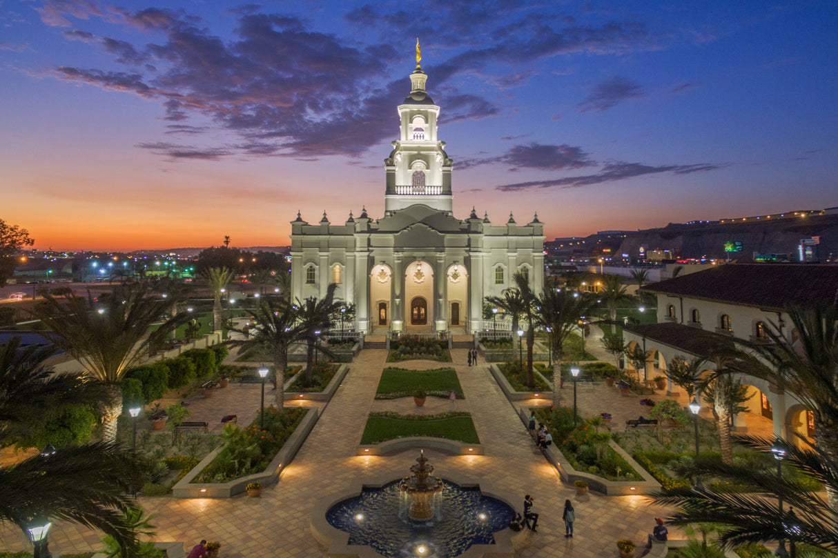 Tijuana Temple - Courtyard by Robert A Boyd