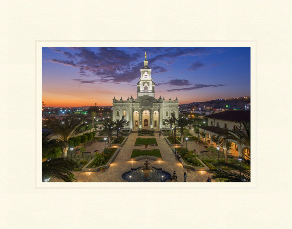 Tijuana Temple - Courtyard by Robert A Boyd