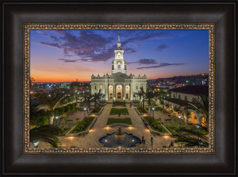 Tijuana Temple - Courtyard by Robert A Boyd