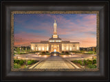 Indianapolis Temple - Sunset by Robert A Boyd