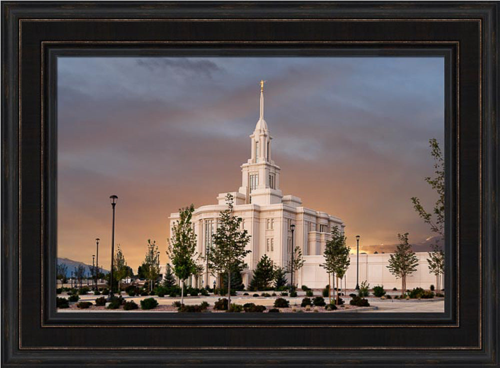 Payson Temple - Eventide by Robert A Boyd