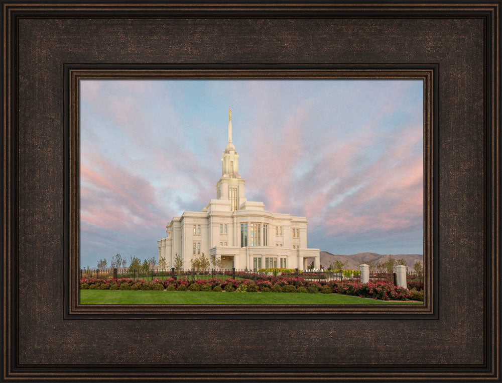 Payson Temple - Garden Flowers by Robert A Boyd