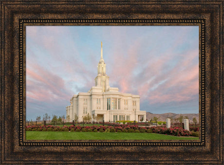 Payson Temple - Garden Flowers by Robert A Boyd