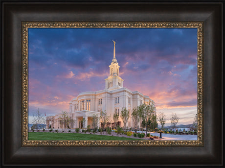 Payson Temple - Purple Sky by Robert A Boyd