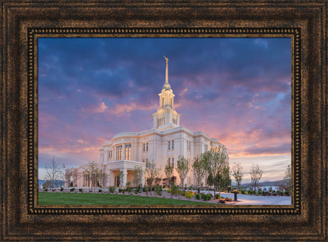 Payson Temple - Purple Sky by Robert A Boyd