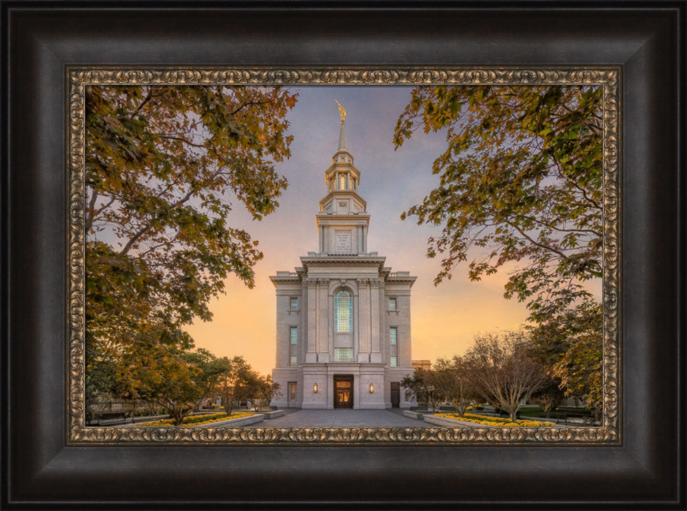 Philadelphia Temple - Through the Trees by Robert A Boyd