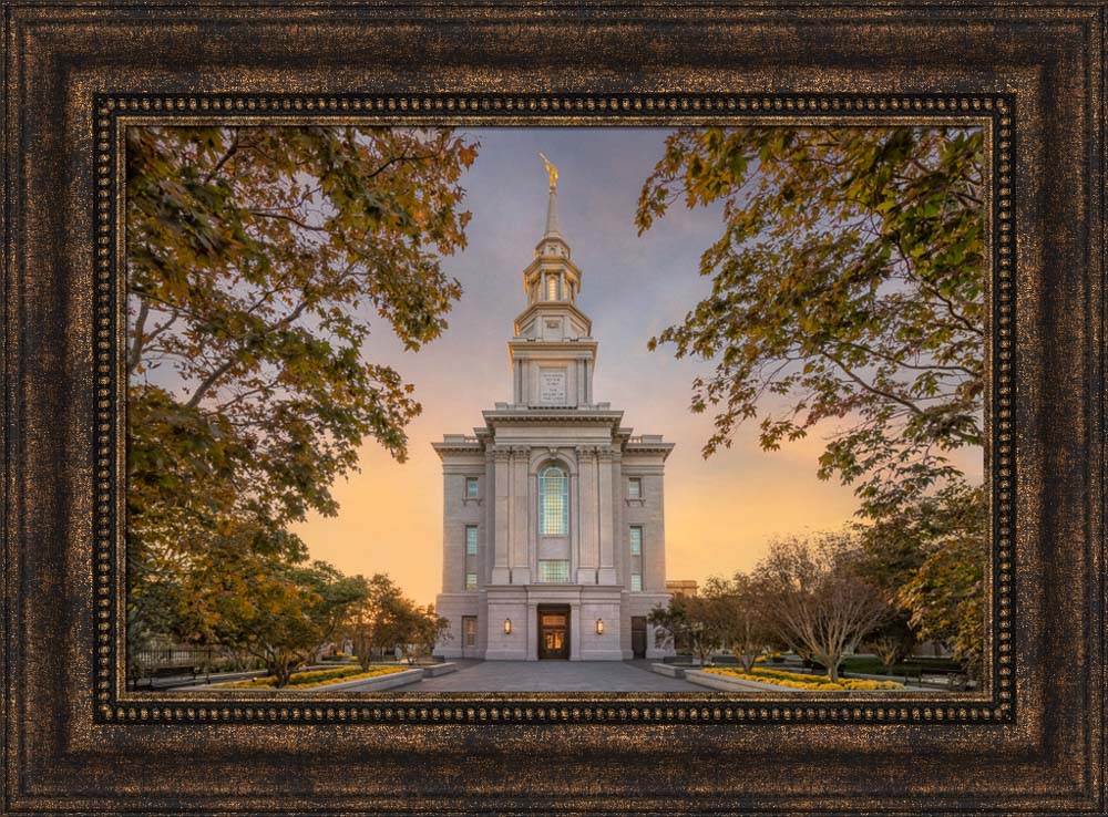 Philadelphia Temple - Through the Trees by Robert A Boyd