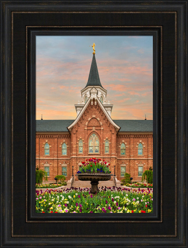 Provo City Center Temple - Garden Flowers by Robert A Boyd