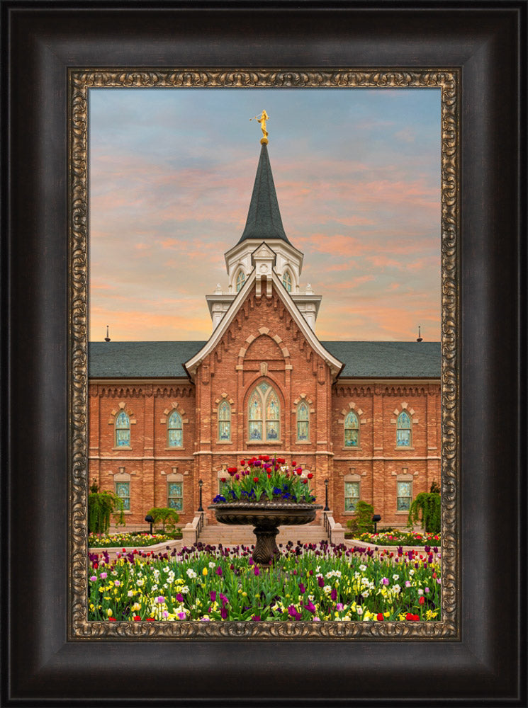 Provo City Center Temple - Garden Flowers by Robert A Boyd