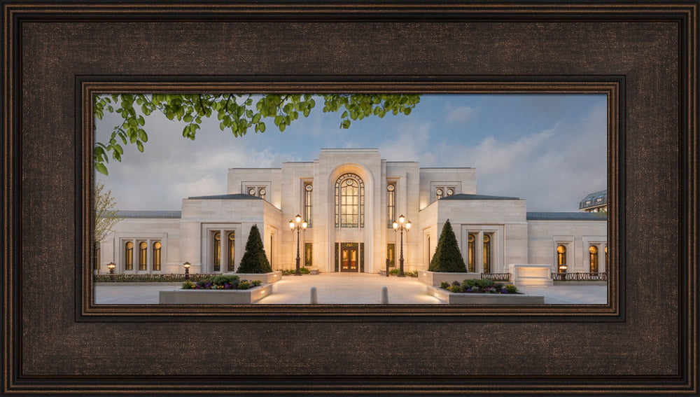 Paris Temple - Front Panoramic by Robert A Boyd