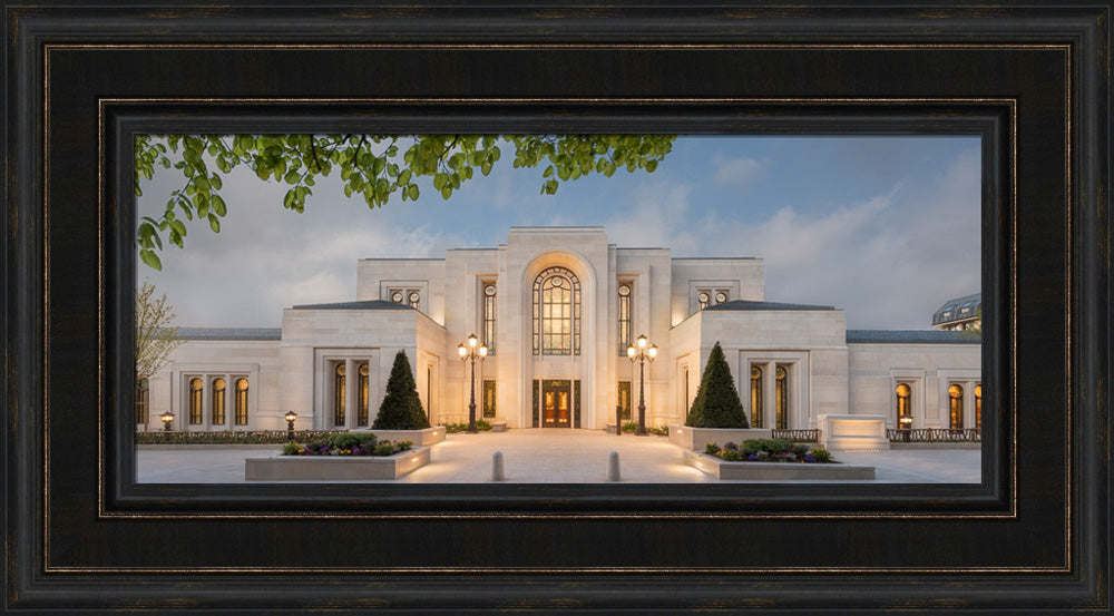 Paris Temple - Front Panoramic by Robert A Boyd