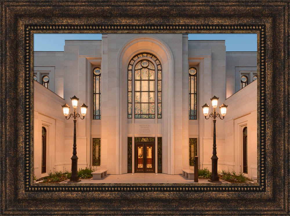 Paris Temple - Main Entrance by Robert A Boyd