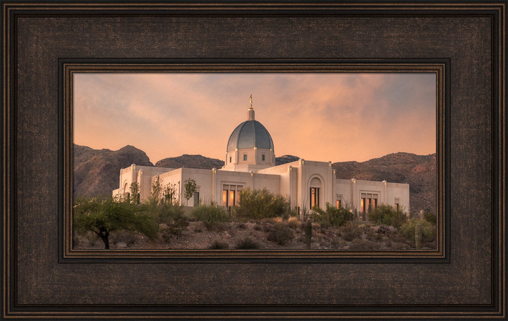 Tucson Temple - Summer Sunset by Robert A Boyd