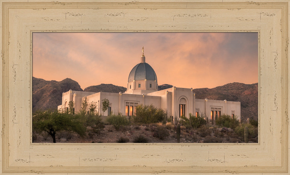 Tucson Temple - Summer Sunset by Robert A Boyd