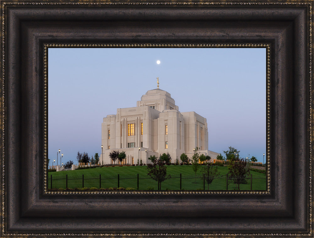 Meridian Temple - At Moonset by Robert A Boyd