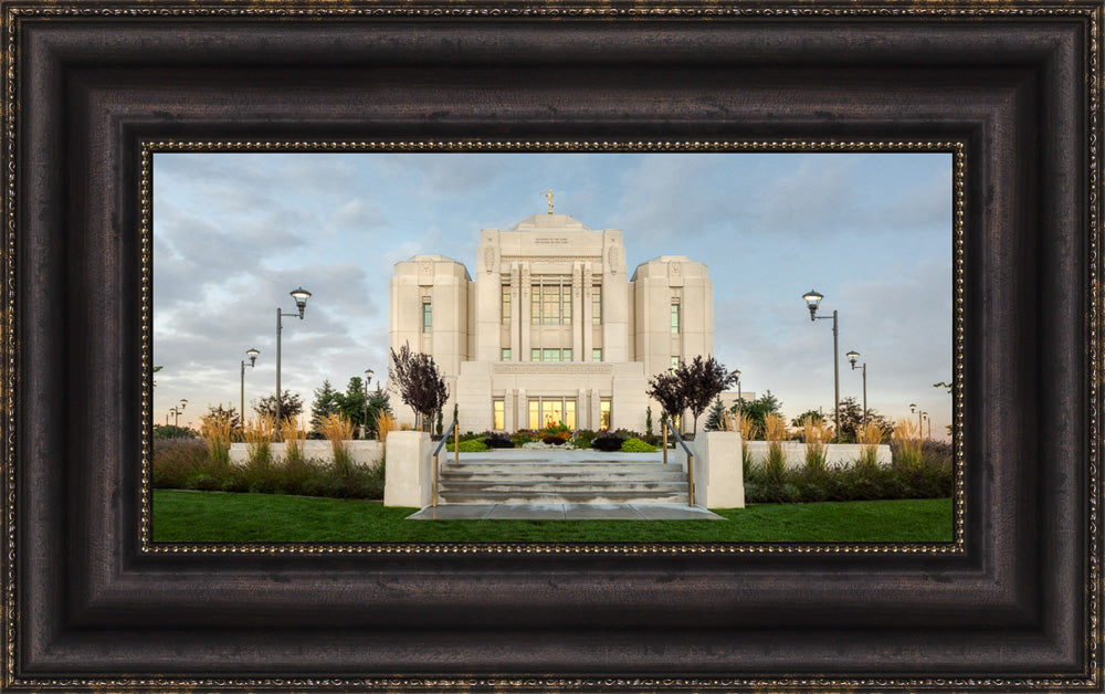 Meridian Temple - Morning Glow Panorama by Robert A Boyd