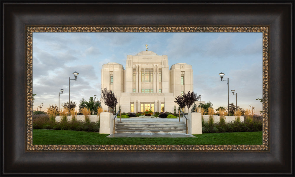 Meridian Temple - Morning Glow Panorama by Robert A Boyd