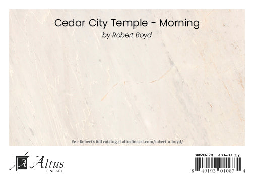 Cedar City Temple - Morning by Robert A Boyd