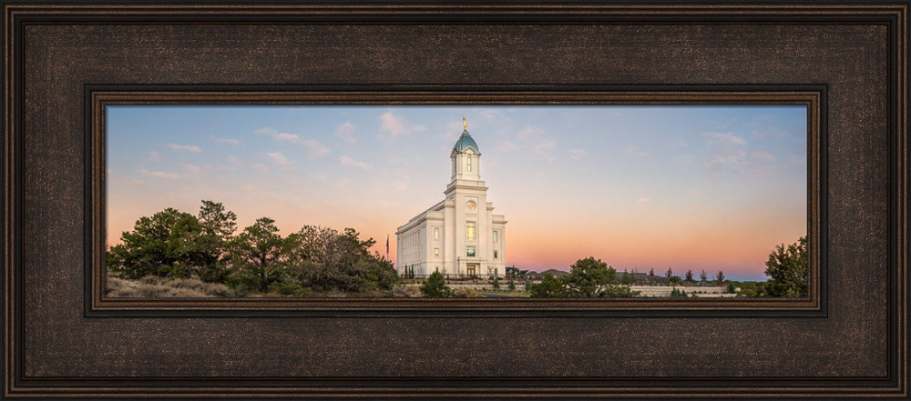 Cedar City Temple - Sunset Panorama by Robert A Boyd