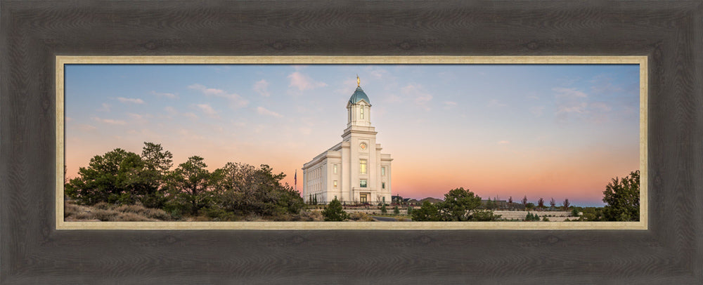 Cedar City Temple - Sunset Panorama by Robert A Boyd