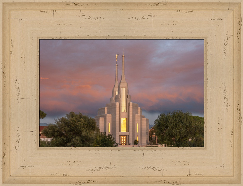 Rome Temple - Gold Reflection by Robert A Boyd