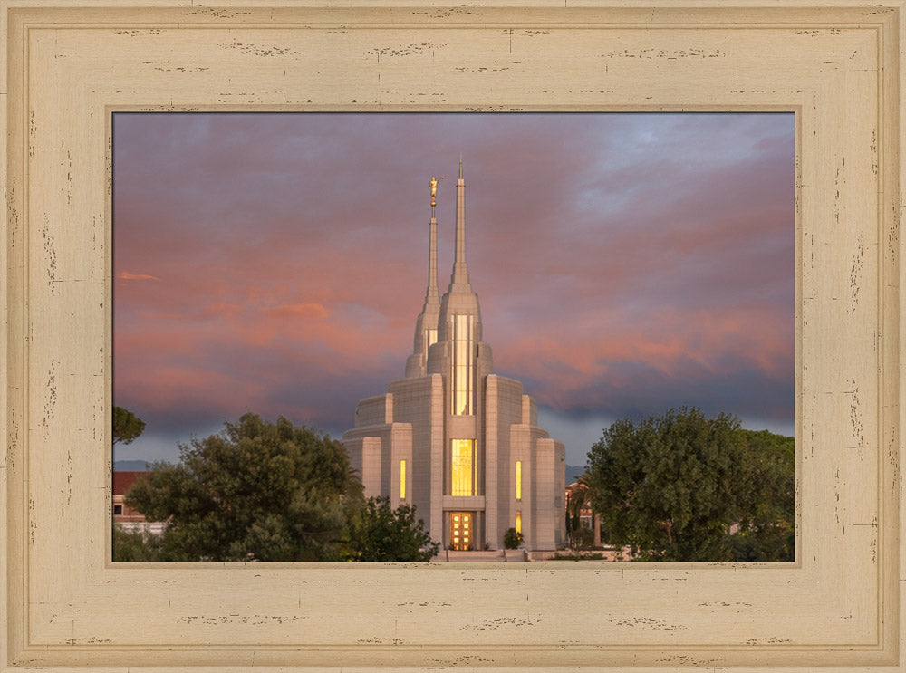 Rome Temple - Gold Reflection by Robert A Boyd