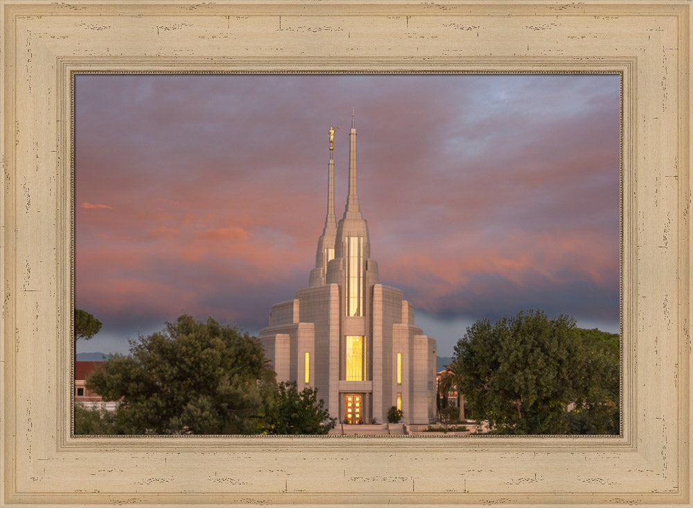 Rome Temple - Gold Reflection by Robert A Boyd