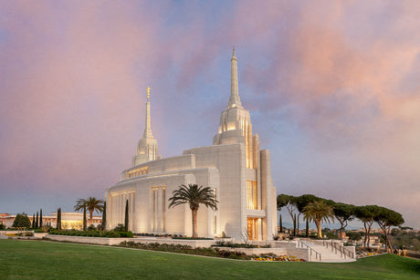 Rome Temple - Evening Glow by Robert A Boyd