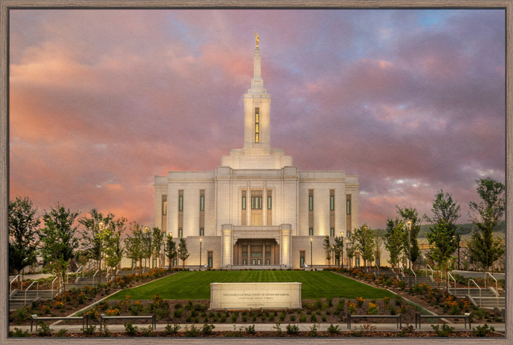 Pocatello Temple - Morning Light by Robert A Boyd