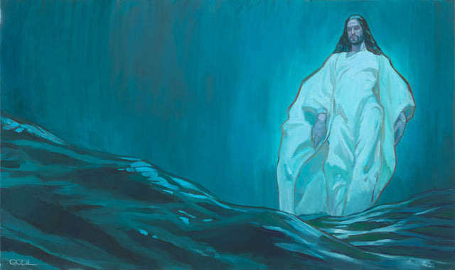 Jesus walking on water. 