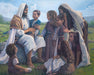 Jesus Christ surrounded by children. 