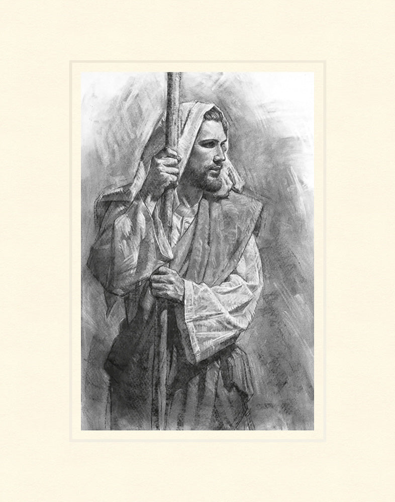 Realistic Pencil Sketch of Jesus on His · Creative Fabrica
