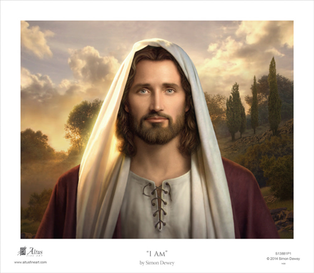 Simon Dewey 2024 Divine Redeemer Large Jesus Christ framed print young portrait profe