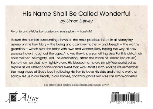 His Name Shall Be Called Wonderful by Simon Dewey
