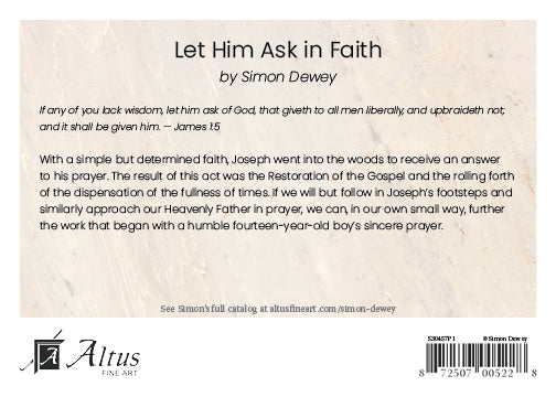 Let Him Ask in Faith 5x7 print
