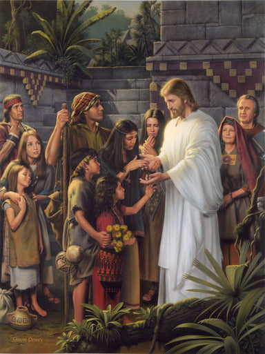 Jesus appears to the Nephites in America shortly after his resurrection.