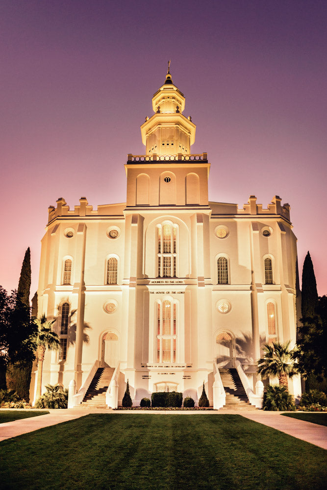 St George Temple - Twilight by Scott Jarvie