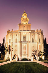 St George Temple - Twilight by Scott Jarvie