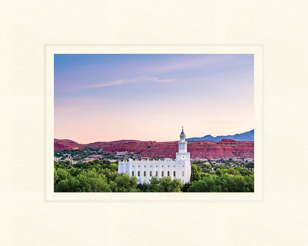 St. George Temple - Above the Trees 5x7 print