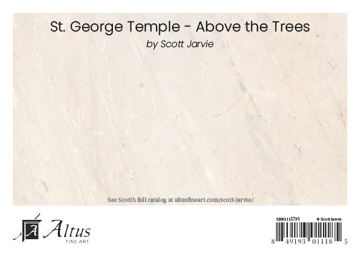 St. George Temple - Above the Trees 5x7 print