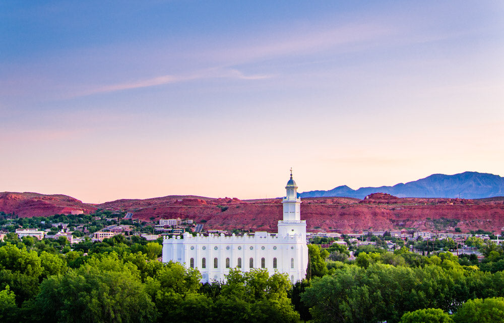 St George Temple - Above the Trees by Scott Jarvie