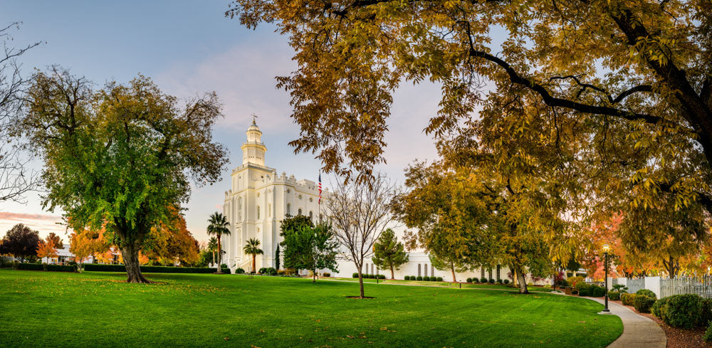 St George Temple - Fall Colors by Scott Jarvie