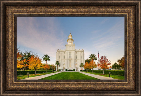 St George Temple - Autumn Path by Scott Jarvie