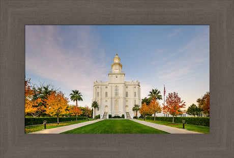 St George Temple - Autumn Path by Scott Jarvie