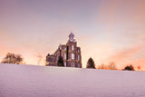 Logan Temple - Sunrise in the Snow by Scott Jarvie