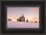 Logan Temple - Sunrise in the Snow by Scott Jarvie